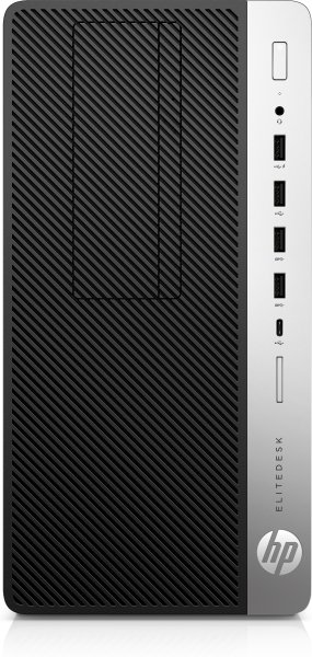 HP EliteDesk 705 G4 AMD Ryzen™ 5 2400G 8 GB DDR4-SDRAM 256 GB SSD Windows 10 Pro SFF PC Black, Silver