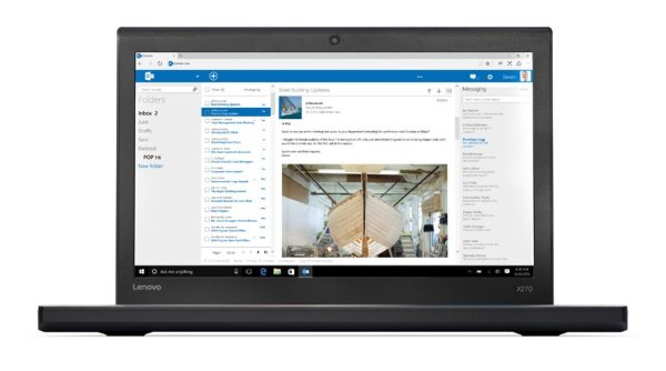 Lenovo ThinkPad X270 Intel® Core™ i7 i7-7500U Laptop 31.8 cm (12.5") Full HD 8 GB DDR4-SDRAM 256 GB SSD Wi-Fi 5 (802.11ac) Windows 10 Pro Black