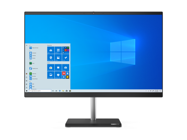 Lenovo V50a Intel® Core™ i5 i5-10400T 60.5 cm (23.8") 1920 x 1080 pixels All-in-One PC 8 GB DDR4-SDRAM 256 GB SSD AMD Radeon 625 Windows 10 Pro Wi-Fi 5 (802.11ac) Black, Silver