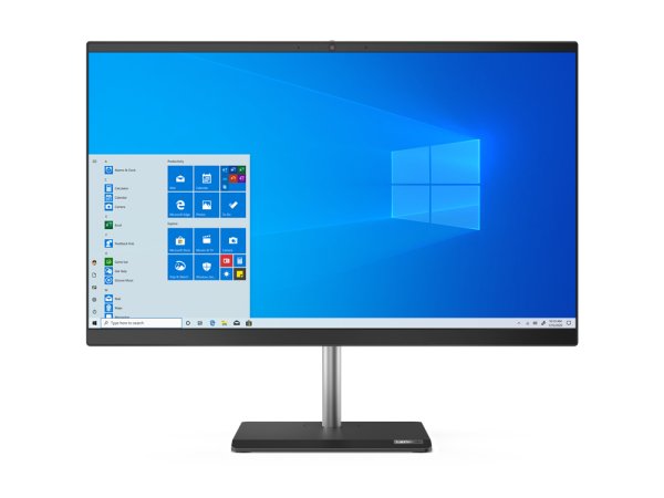 Lenovo V50a Intel® Core™ i5 i5-10400T 60.5 cm (23.8") 1920 x 1080 pixels All-in-One PC 8 GB DDR4-SDRAM 256 GB SSD Windows 10 Pro Wi-Fi 5 (802.11ac) Black, Silver