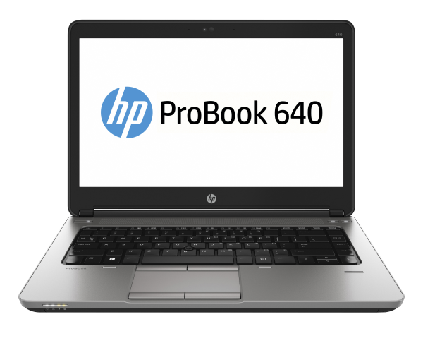 HP ProBook 640 G1 Intel® Core™ i5 i5-4210M Laptop 35.6 cm (14") 4 GB DDR3L-SDRAM 128 GB SSD Wi-Fi 4 (802.11n) Windows 7 Professional Black, Silver