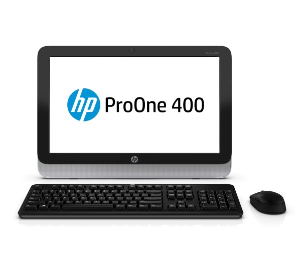 HP ProOne 400 G1 Intel Pentium G G3250T 49.5 cm (19.5") 1600 x 900 pixels All-in-One PC 4 GB DDR3-SDRAM 500 GB HDD Windows 7 Professional Wi-Fi 4 (802.11n) Black, Silver