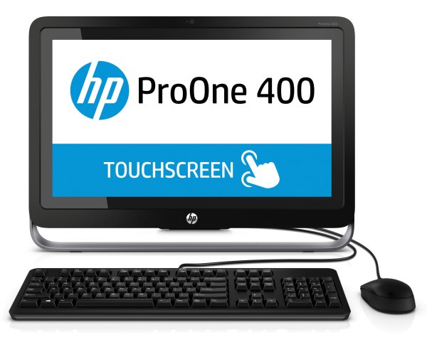 HP ProOne 400 G1 Intel Pentium G G3220T 54.6 cm (21.5") 1920 x 1080 pixels Touchscreen All-in-One PC 4 GB DDR3-SDRAM 500 GB HDD Windows 8.1 Pro Black