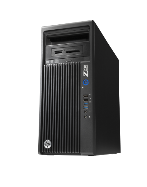 HP Z230 Intel® Xeon® E3 V3 Family E3-1241V3 16 GB DDR3-SDRAM 256 GB SSD NVIDIA® Quadro® K620 Windows 7 Professional Mini Tower Workstation Black