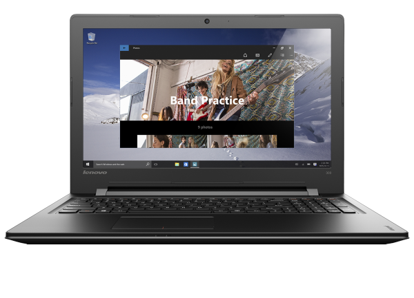 Lenovo IdeaPad 300 Intel® Pentium® N3700 Laptop 39.6 cm (15.6") HD 8 GB DDR3L-SDRAM 1 TB HDD Windows 10 Home Black