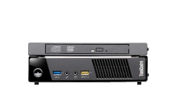 Lenovo ThinkCentre M93p Intel® Core™ i7 i7-4765T 4 GB DDR3-SDRAM 128 GB SSD Windows 7 Professional Mini PC Black