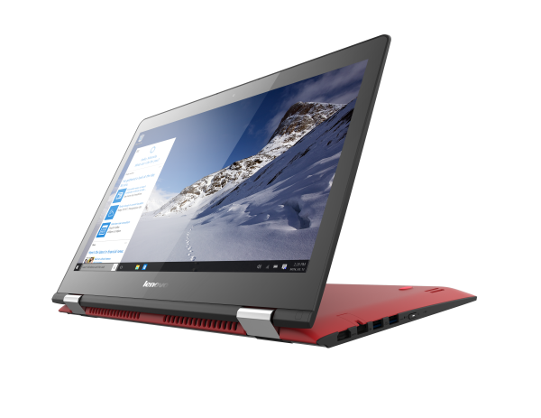 Lenovo Yoga 500 Intel® Core™ i3 i3-5005U Hybrid (2-in-1) 35.6 cm (14") Touchscreen Full HD 4 GB DDR3L-SDRAM 1 TB HDD Windows 10 Black, Red