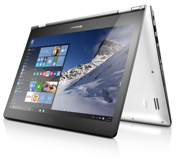 Lenovo Yoga 500 Intel® Pentium® 3825U Hybrid (2-in-1) 35.6 cm (14") Touchscreen 8 GB DDR3L-SDRAM 1 TB HDD Windows 10 Home Black, White
