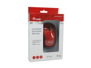 Equip Comfort Wireless Mouse, Red