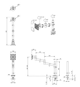 Dataflex Viewgo monitor arm - desk 123