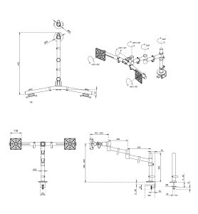 Dataflex Viewgo monitor arm - desk 133