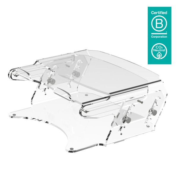 Addit monitor riser - adjustable 570, clear acrylic