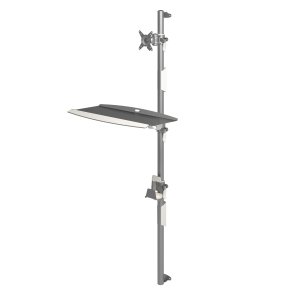 Viewmate workstation - wall 732, silver