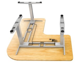 Equip ERGO L Shaped Electric Sit-Stand Desk Frame, Triple Motor, White