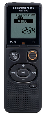 Olympus VN-541 PC Mono WMA Recorder is perfect for capturing notes meetings or conversations. 4GB memory maximum recording time of 60 hours in mono. Battery life is over 100 hours 2 x AAA alkaline batteries. PC USB connection playback fast forward and re