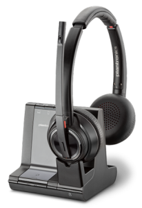 Plantronics SAVI-W8220-M Lync optimised wireless stereo binaural DECT Headset System.