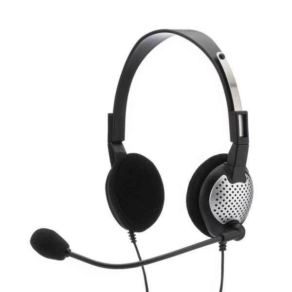 Andrea NC-185VM Hi-Fi Binaural USB stereo Headset. Includes noise cancelling boom microphone inline volume control