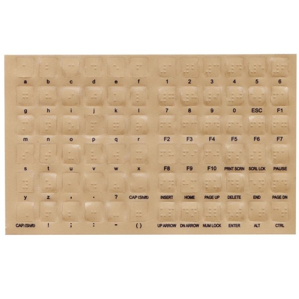 Braille keyboard stickers