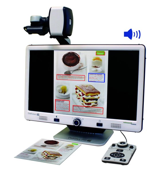 DaVinci Pro 3-in-1 HD Desktop Video Magnifier 24" screen