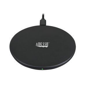 Adesso AUH-1010 mobile device charger Universal Black USB Wireless charging Fast charging Indoor