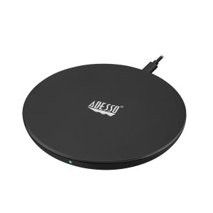 Adesso AUH-1010 mobile device charger Universal Black USB Wireless charging Fast charging Indoor