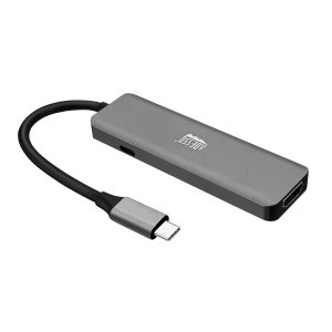 Adesso AUH-4020 laptop dock/port replicator Thunderbolt 3 Aluminium