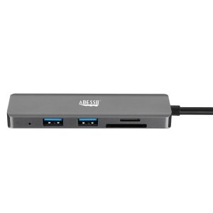 Adesso AUH-4020 laptop dock/port replicator Thunderbolt 3 Aluminium