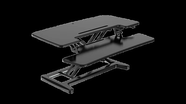 BakkerElkhuizen Adjustable Sit-Stand Desk Riser 2 Black