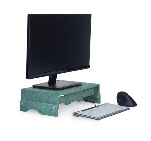 BakkerElkhuizen Q-riser 110 Circular 76.2 cm (30") Green Desk