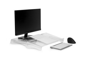 BakkerElkhuizen BNEQR50 monitor mount / stand 76.2 cm (30") Transparent Desk