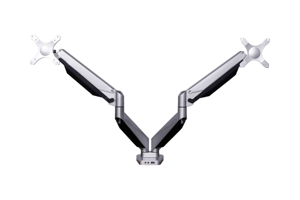 BakkerElkhuizen Smart Office 12 Dual Monitor Arm Clamp + Bolt Through