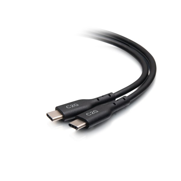C2G 1.5ft (0.5m) USB-C® Male to USB-C Male Cable (20V 5A) - USB 2.0 (480Mbps)