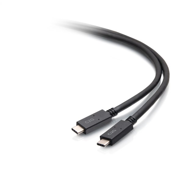 C2G 6.5ft (2m) USB-C® Male to USB-C Male Cable (20V 3A) - USB 3.2 Gen 1 (5Gbps)
