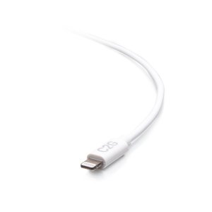 C2G 6ft (1.8m) USB-A Male to Lightning Male Sync and Charging Cable - White