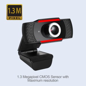 Adesso CyberTrack H3 webcam 1.3 MP 1280 x 720 pixels USB 2.0 Black, Red