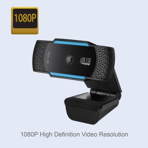 Adesso CyberTrack H5 webcam 2.1 MP 1920 x 1080 pixels USB 2.0 Black, Blue