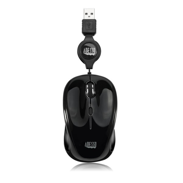 Adesso iMouse S8B - USB Illuminated Retractable Mini Mouse