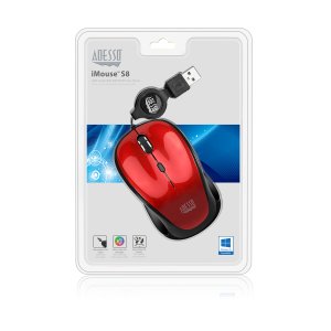 Adesso iMouse S8R - USB Illuminated Retractable Mini Mouse