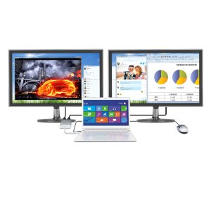 j5create JUA365 USB™ 3.0 to Dual HDMI Multi-Monitor Adapter, Silver