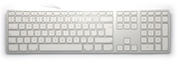 Matias aluminum design Mac keyboard with numeric keypad. Modeled after Apple's iconic aluminum keyboards the Matias Wired Aluminum Keyboard looks & feels just as nice as the Apple originals. Mouse-friendly (2-port) USB 2.0 hub. The built-in hub is great f