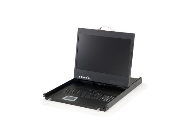 LevelOne 19" Widescreen LCD KVM Rack Console, US Keyboard