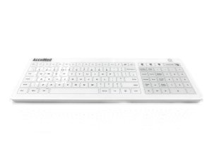 Accuratus KYB-ACCU-GLASSUK keyboard USB + RF Wireless + Bluetooth QWERTY UK English White