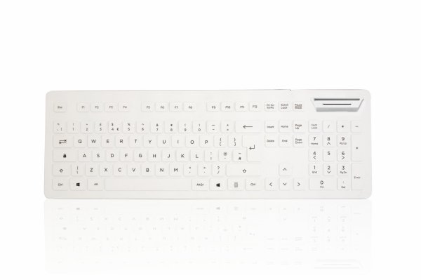 Accuratus 104V2 keyboard Medical USB QWERTY UK English White