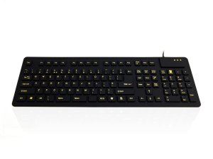 Accuratus WP127 V2 keyboard Industrial USB + PS/2 QWERTY UK English Black