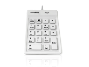 Accuratus KYBNA-SIL-100CWH numeric keypad Universal USB White