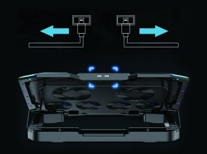 Conceptronic THYIA ERGO 6-Fan Gaming Laptop Cooling Stand