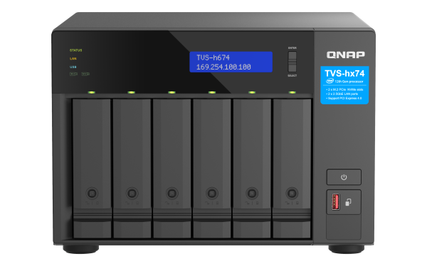 QNAP TVS-H674T-I5-32G NAS/storage server Tower Ethernet LAN Black i5-12400