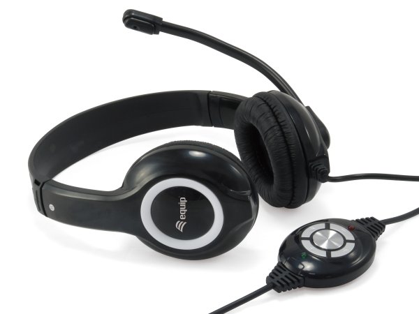 USB Headset, 2m, Black