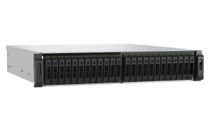 QNAP TS-H3077AFU-R5-32G NAS/storage server Rack (2U) AMD Ryzen™ 5 32 GB DDR5 0 TB QuTS hero Black, Metallic