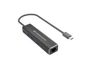 Conceptronic ABBY13B Gigabit Ethernet USB 3.2 Gen 1 Adapter with USB Hub, GbE, USB-A x 2, USB-C x 2